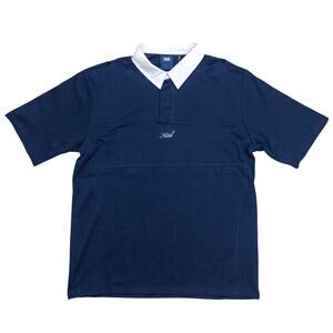 KITH Men’s Embroidered Patchwork Polo Navy Blue L